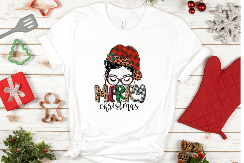 Merry Christmas full color screen print only