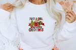 Just a girl who loves Christmas Full color transfer